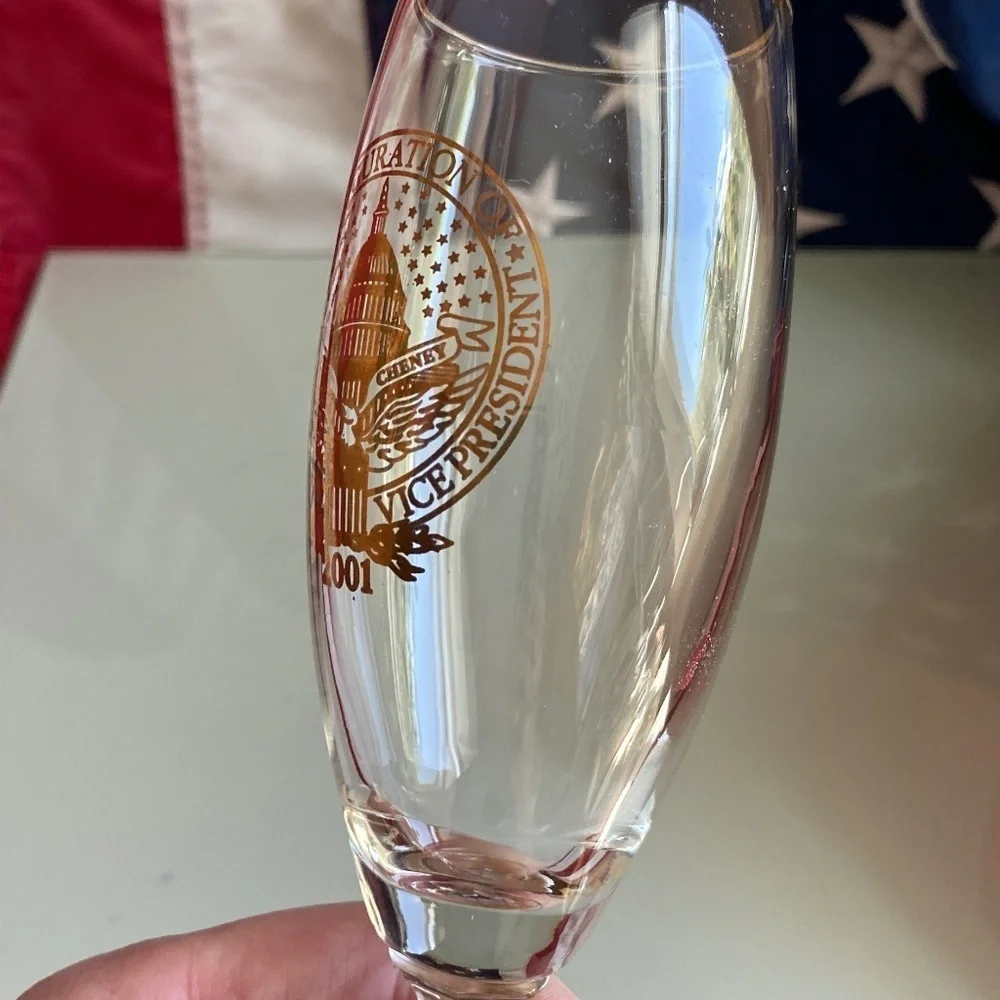 Champaign Glasses 2001 Inauguration of George W. Bush EUC
